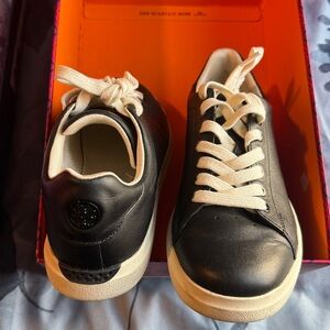 Tory Burch Black and Cream Sneakers